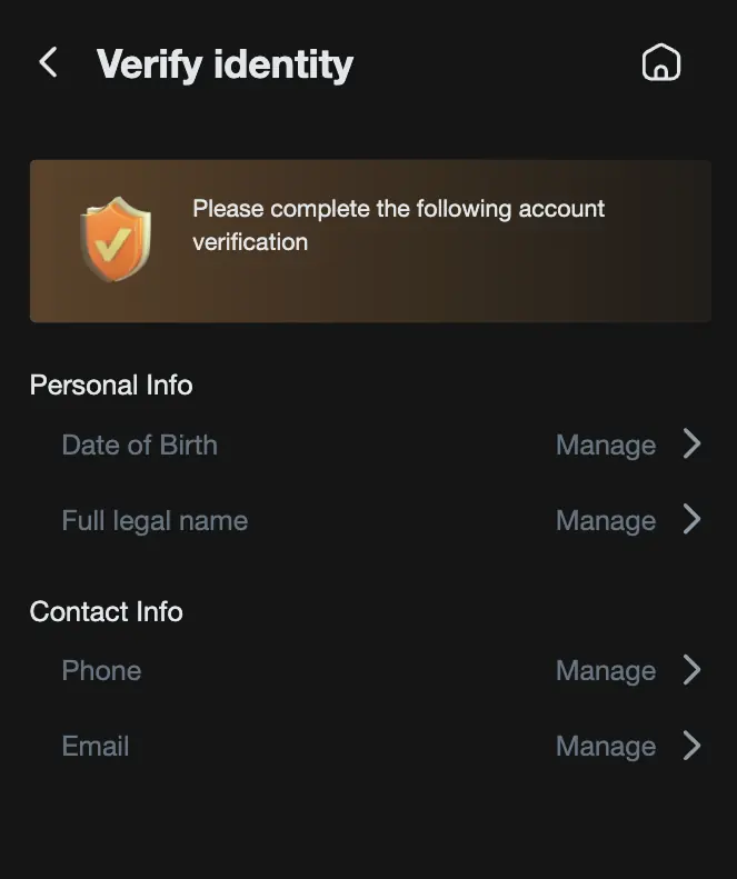 Jeetbuzz — mobile verify identity screen
